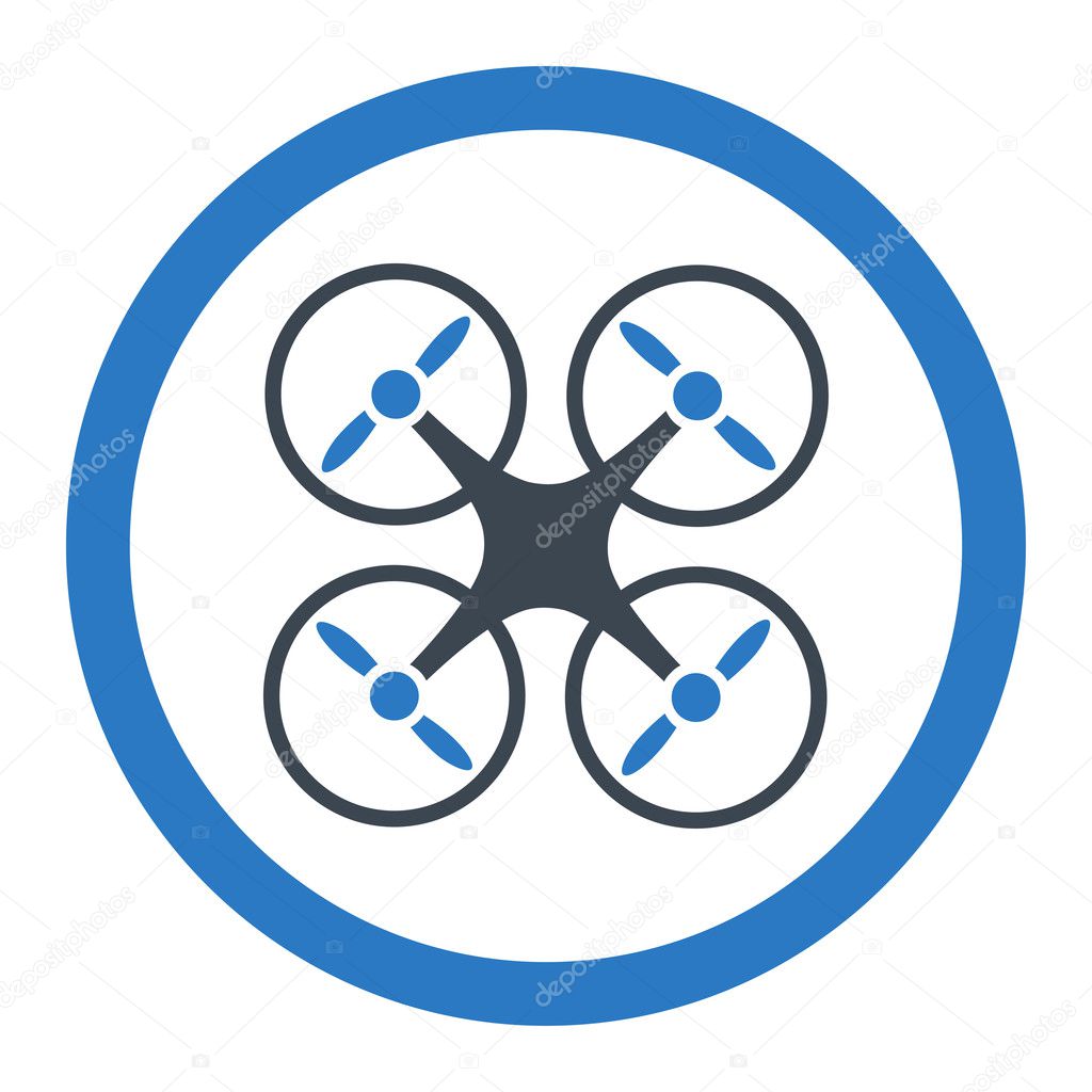 Quadcopter Rounded Vector Icon