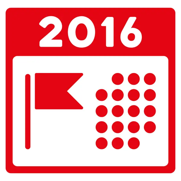 2016 Holiday organizator ikona — Zdjęcie stockowe