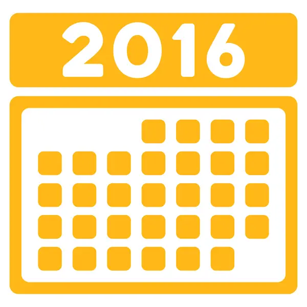 2016 miesiąc organizator ikona — Zdjęcie stockowe