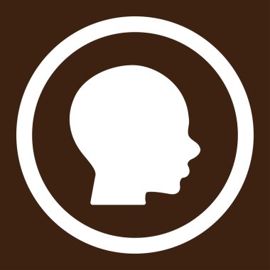 Kafa yuvarlak vektör simgesi