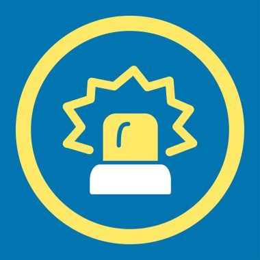 Alarm yuvarlak vektör simgesi