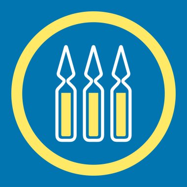 Ampul yuvarlak vektör simgesi