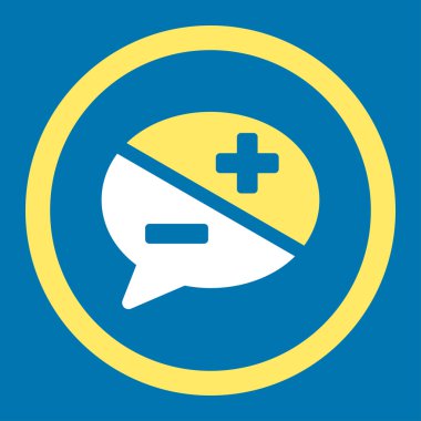 Bağımsız değişkenler yuvarlak vektör simgesi