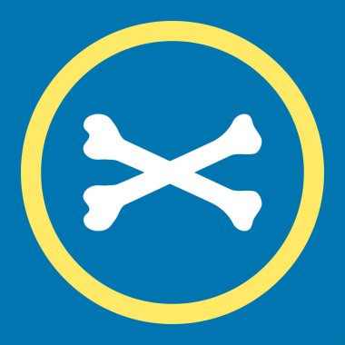 Kemikleri yuvarlak vektör simgesi