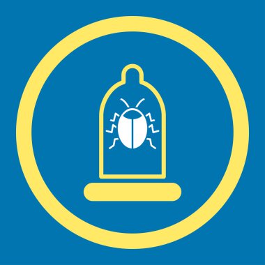 Hata koruma yuvarlak vektör simgesi