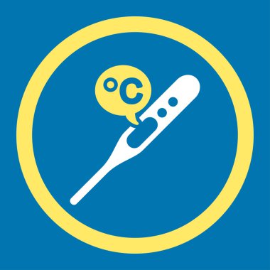 Celsius sıcaklık yuvarlak vektör simgesi