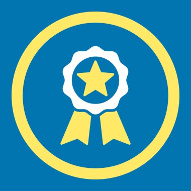 Vektör simge sertifikası mührüne yuvarlak