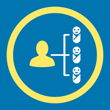 Çocuk Linkler yuvarlak vektör simgesi