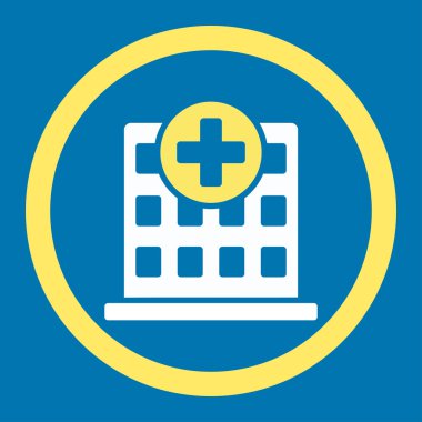 Klinik yuvarlak vektör simgesi