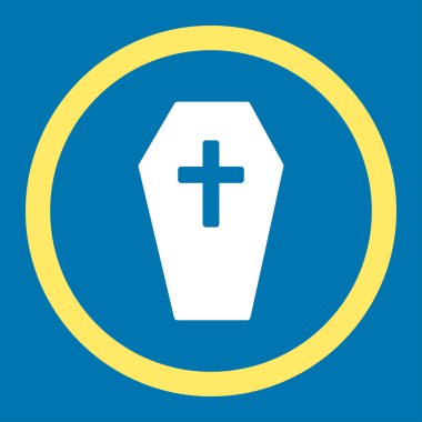 Tabut yuvarlak vektör simgesi