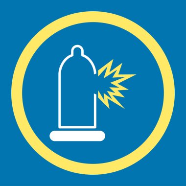 Prezervatif hasar vektör simge yuvarlak