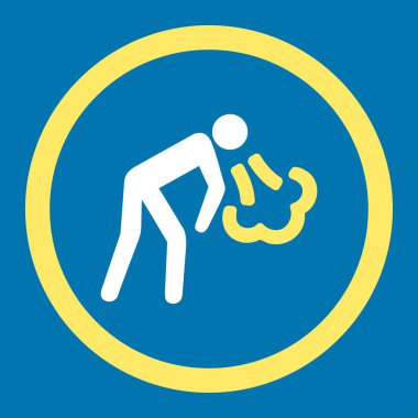 Yuvarlak vektör simge öksürük