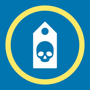 Ölüm kupon yuvarlak vektör simgesi