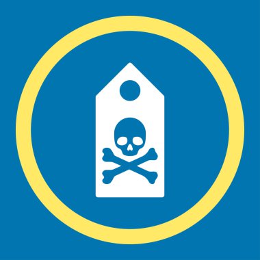 Ölüm işareti vektör simge yuvarlak