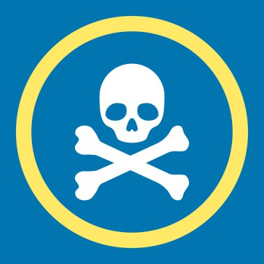 Ölüm yuvarlak vektör simgesi