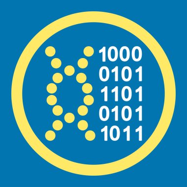 DNA kodu yuvarlak vektör simgesi