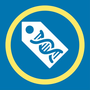 DNA işaret yuvarlak vektör simgesi