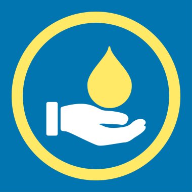 Bağış kan yuvarlak vektör simgesi