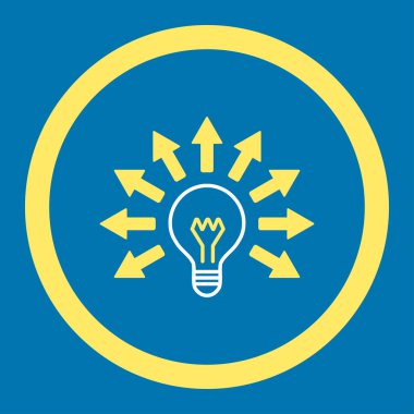 Elektrik ışığı yuvarlak vektör simgesi