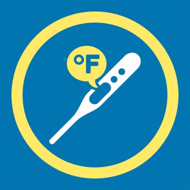 Fahrenheit sıcaklık yuvarlak vektör simgesi