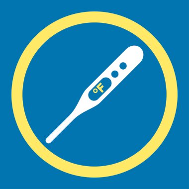 Fahrenheit termometre yuvarlak vektör simgesi