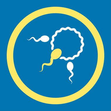 Fertilizasyon yuvarlak vektör simgesi