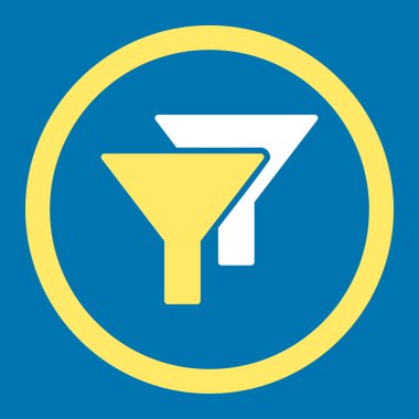 Filtreleri yuvarlak vektör simgesi