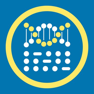 Genetik kod yuvarlak vektör simgesi