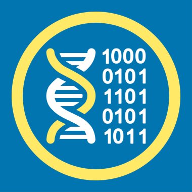 Genetik kod yuvarlak vektör simgesi