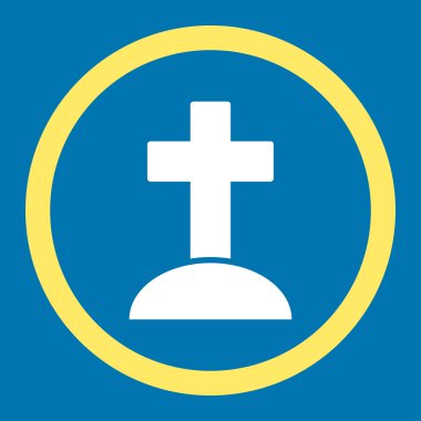 Mezar yuvarlak vektör simgesi