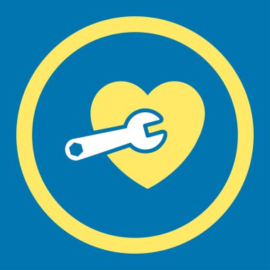 Kalp ameliyatı yuvarlak vektör simgesi