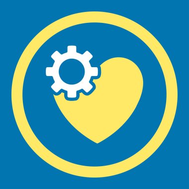 Kalp ameliyatı yuvarlak vektör simgesi