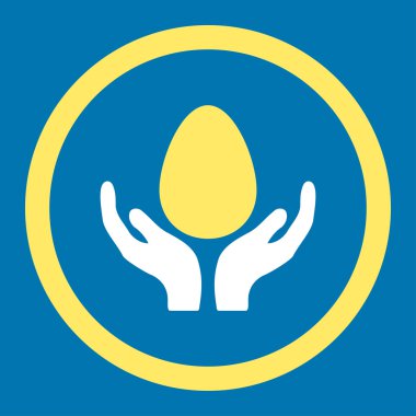 Kuluçka makinesi yuvarlak vektör simgesi