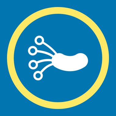 Enfeksiyon mikrop yuvarlak vektör simgesi