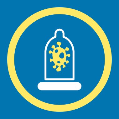 Enfeksiyon koruma yuvarlak vektör simgesi