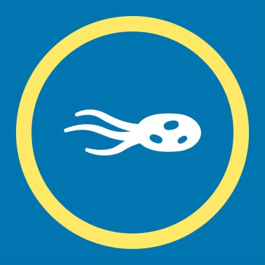 Mikroorganizma yuvarlak vektör simge rahatsız