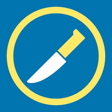 Bıçak yuvarlak vektör simgesi