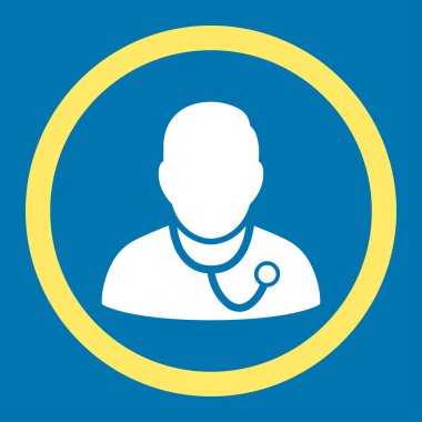 Doktor yuvarlak vektör simgesi