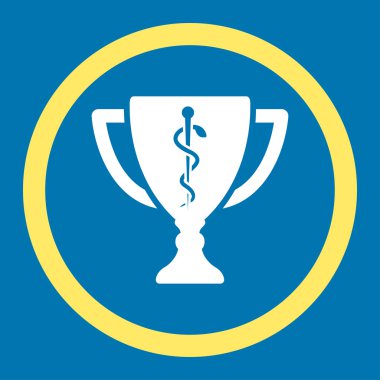 Tıbbi Kupası yuvarlak vektör simgesi