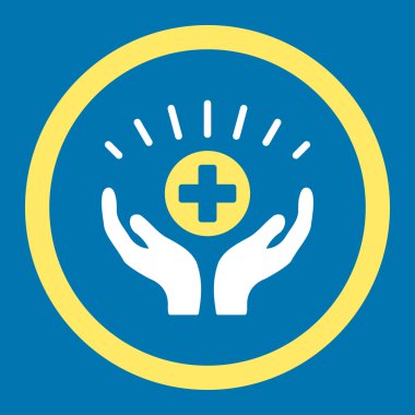 Tıbbi bakım yuvarlak vektör simgesi