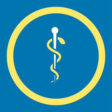 Tıbbi iğne yuvarlak vektör simgesi