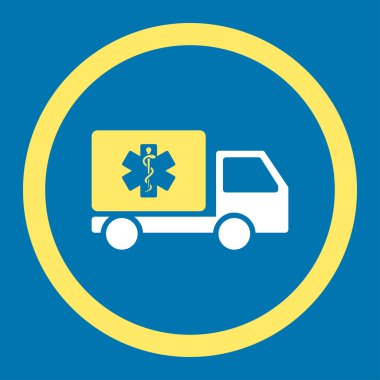 Tıbbi sevk irsaliyesi yuvarlak vektör simgesi