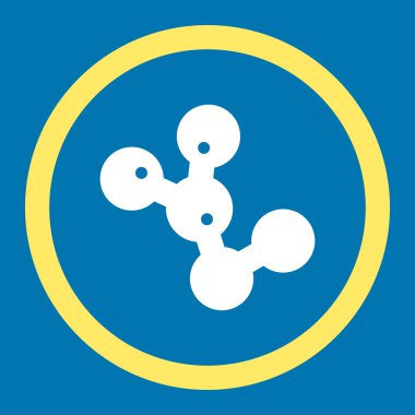 Mikrop kolonisi yuvarlak vektör simgesi