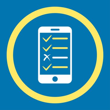 Mobil Test yuvarlak vektör simgesi