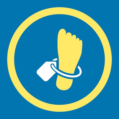 Morg etiketi vektör simge yuvarlak