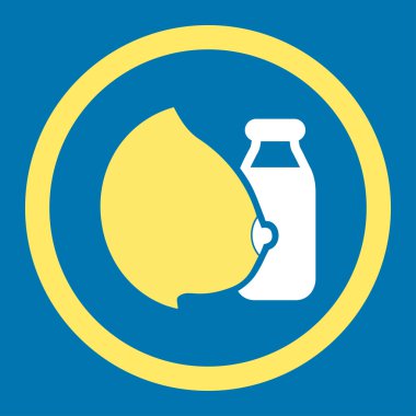 Anne sütü yuvarlak vektör simgesi