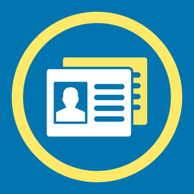 Hasta hesapları yuvarlak vektör simgesi