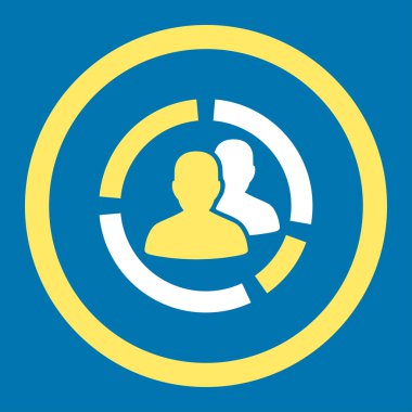 Hasta diyagramı yuvarlak vektör simgesi