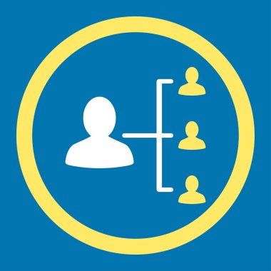 Hasta ilişkileri yuvarlak vektör simgesi