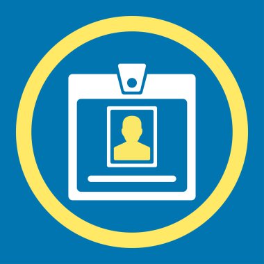 Kişi rozet yuvarlak vektör simgesi